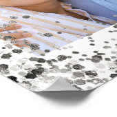 Elegant Silver 25th Wedding Anniversary Welcome ポスター (角)