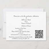 Elegant Silver and Black Grad Party invitation 案内状 (裏面)