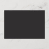 Elegant Silver and Black Horizontal Wedding RSVP (裏面)