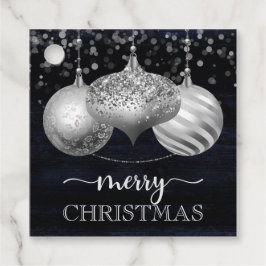 Elegant Silver Christmas Ornaments フェイバータグ