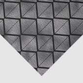 Elegant Silver Diamond Illusion  Art Deco Pattern 薄葉紙 (詳細)
