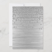 Elegant Silver Diamonds Wedding Anniversary 招待状 (裏面)