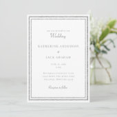 Elegant Silver Frame Wedding  招待状 (スタンド正面)