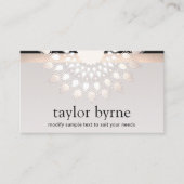 Elegant Silver Lotus Flower Mandala 名刺 (正面)