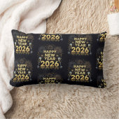 Elegant Silver New Year Throw Pillow ランバークッション (ブランケット)