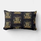 Elegant Silver New Year Throw Pillow ランバークッション (正面)