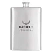 Elegant Silver Personalize Name Groomsmen Wedding  フラスク (正面)