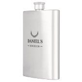 Elegant Silver Personalize Name Groomsmen Wedding  フラスク (左)