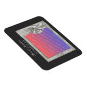 Elegant Silver Photo Frame Personalized Wedding  マグネット (右側)