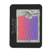 Elegant Silver Photo Frame Personalized Wedding  マグネット (縦)