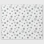Elegant Silver Polka Dots ラッピングペーパー (フラット)