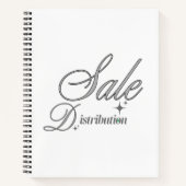  Elegant Silver Script Professional Journal Notebo ノートブック (正面)