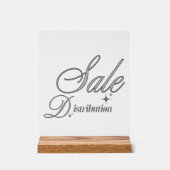 Elegant Silver Script Professional Keyring アクリルサイン (正面)