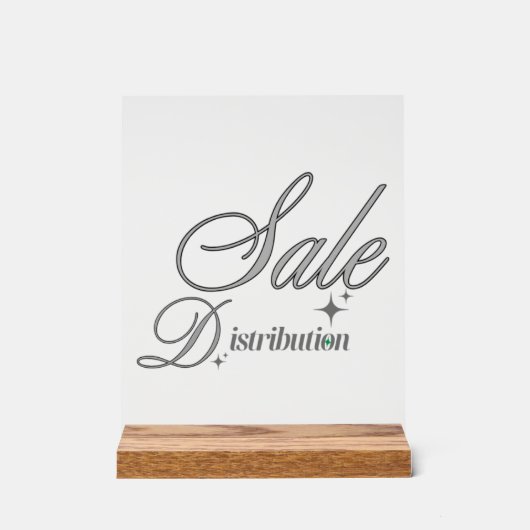 Elegant Silver Script Professional Keyring アクリルサイン (正面)