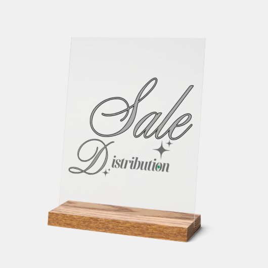 Elegant Silver Script Professional Keyring アクリルサイン (傾斜)