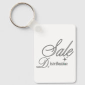 Elegant Silver Script Professional Keyring キーホルダー (正面)