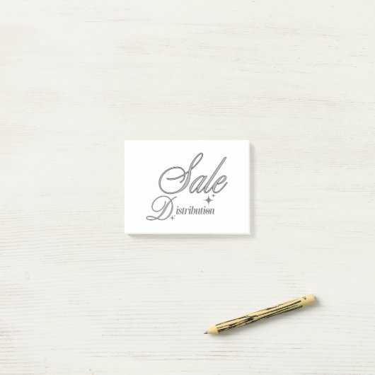 Elegant Silver Script Professional Post-it Notes ポストイット (デスク上)