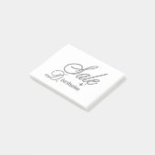 Elegant Silver Script Professional Post-it Notes ポストイット (アングル)