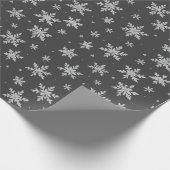 Elegant Silver Snowflake | Winter Holiday ラッピングペーパー (角)