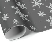 Elegant Silver Snowflake | Winter Holiday  ラッピングペーパー (ロールコーナー)