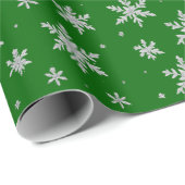 Elegant Silver Snowflake | Winter Holiday ラッピングペーパー (ロールコーナー)