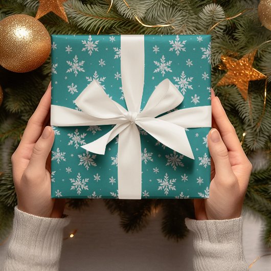 Elegant Silver Snowflake | Winter Holiday  ラッピングペーパー