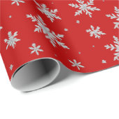 Elegant Silver Snowflake | Winter Holiday ラッピングペーパー (ロールコーナー)