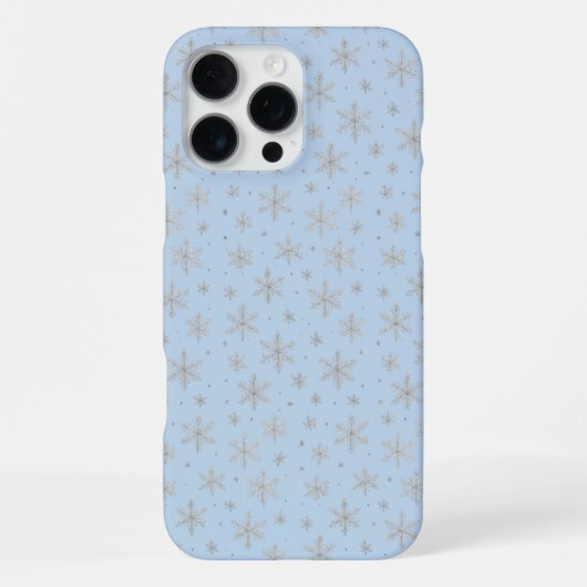 Elegant Silver Snowflake | Winter Holiday  iPhoneケース (裏面)