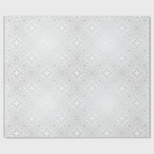 Elegant Silver Swirls ラッピングペーパー (フラット)