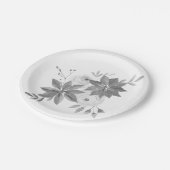 Elegant Silver Watercolor  ペーパープレート (アングル)