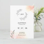  Elegant Simple 招待状 (スタンド正面)