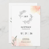  Elegant Simple 招待状 (正面/裏面)