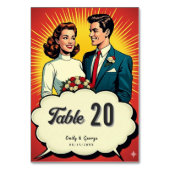 Elegant Simple Black And White Bride Groom Wedding テーブルナンバー (裏面)