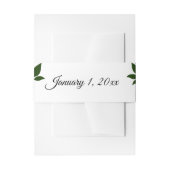 Elegant Simple Blue Roses Love is in Bloom Wedding 招待状ベリーバンド (正面例)