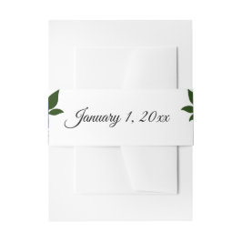 Elegant Simple Blue Roses Love is in Bloom Wedding 招待状ベリーバンド