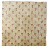 ELEGANT SIMPLE BYZANTINE MOSAIC FLOWERS Antique  タイル (正面)