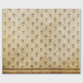 ELEGANT SIMPLE BYZANTINE MOSAIC FLOWERS Antique ラッピングペーパー (フラット)