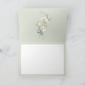 Elegant Simple Calla Lily Eucalyptus Sympathy サンキューカード (内部)