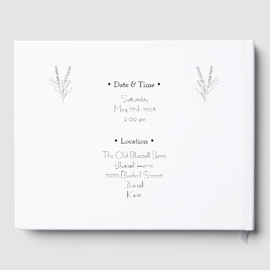 Elegant Simple Chic Black & White Illustrations  ゲストブック (裏面)