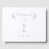 Elegant Simple Chic Black & White Illustrations ゲストブック (正面)