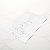 Elegant Simple Chic Initials  Modern Photo Couple 箔招待状 (回転した状態)