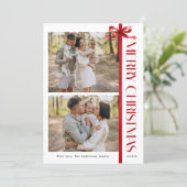 Elegant Simple Christmas Photo Collage  シーズンカード (スタンド正面)