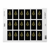 Elegant Simple Christmas Tree Return Address ラベル (フルシート)