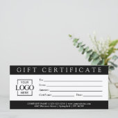 Elegant Simple Custom Business Gift Certificate  (スタンド正面)