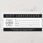 Elegant Simple Custom Business Gift Certificate (正面)