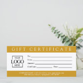 Elegant Simple Custom Business Gift Certificate wi (スタンド正面)
