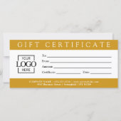 Elegant Simple Custom Business Gift Certificate wi (正面)