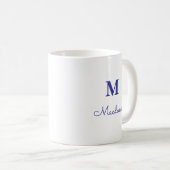 Elegant Simple Custom Monogram  コーヒーマグカップ (正面右)
