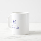 Elegant Simple Custom Monogram  コーヒーマグカップ (正面左)