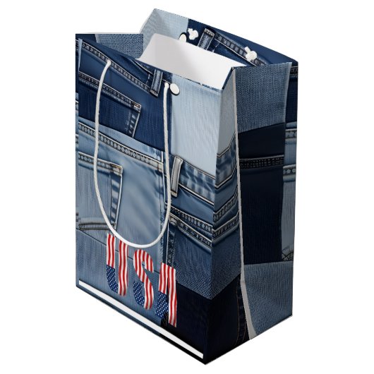 Elegant Simple Custom Packaging for Celebrations  ミディアムペーパーバッグ (裏面アングル)